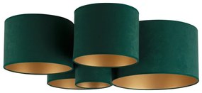 Duolla - Plafonieră ROLLER PENTO 5xE27/60W/230V verde/auriu