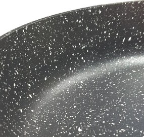Tigaie Zilan ZLN0928 Negru, invelis din marmura ecologica,diametru 24 cm, 2.4 L