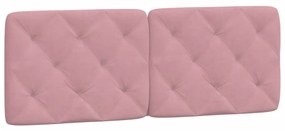 374732 vidaXL Pernă tăblie de pat, roz, 140 cm, catifea