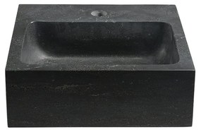 Chiuvetă mică pentru WC neagră din piatră 30x30 cm Blok – Sapho