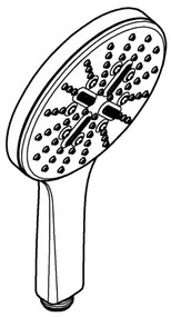 GROHE 26544000 - Duș de mână RAINSHOWER SMARTACTIVE 130 mm, crom lucios