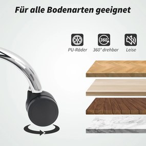 HOMCOM Fotoliu executiv, scaun pentru persoane înalte și robuste suport 150 kg din piele PU cu pernuță cu arcuri, gri antracit | Aosom Romania