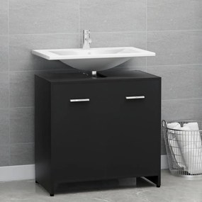 Dulap de baie, negru, 60 x 33 x 61 cm, PAL Negru, 1