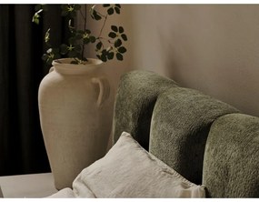 Pat matrimonial verde tapițat cu spațiu de depozitare cu somieră 160x200 cm Lupine – Micadoni Home