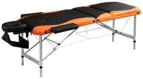 Masa pentru Masaj HOMCOM, 214x60 cm, Negru și Portocaliu, Design Ergonomic, Ușor de Transportat, Ideală pentru Saloni și Acasă | Aosom România