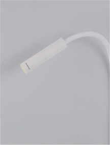 Aplica cu reader LED cu brat flexibil IP44 SONICA alba