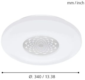 Eglo 9682 - Plafonieră LED RGB dimabilă CAPASSO-C LED/17W/230V