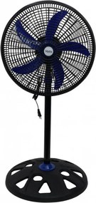 Ventilator Oliver Voltz OV51760N18, 50 W, 18", 3 viteze, Indicator luminos, Reglabil, Negru/Albastru