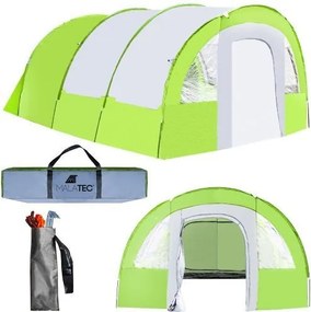 Cort verde iglu de camping pentru 6-8 persoane, cu un hol mare