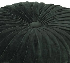 284033 vidaXL Taburet puf design crețuri, verde, 40x30 cm, catifea bumbac