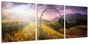 Tablou peisajului (cu ceas) (90x30 cm)