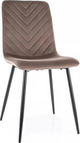 Scaun DAREN, cappuccino - Bluvel 38, stofa catifelata/metal, 45x39x91