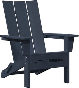 vidaXL Scaun pliabil Adirondack Albastru marin 80,5 x 74,5 x 92 cm