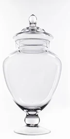Borcan de bomboane, borcan, recipient din sticla cu capac, 30 cm