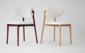 Scaun lemn masiv gri Ming Tapițerie antracit, 56 × 50 × 74 cm