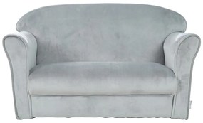 Canapea pentru copii gri deschis cu tapițerie din catifea 78 cm Lil Sofa – Roba