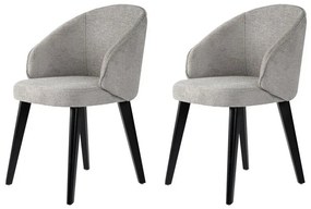 Set de scaune de sufragerie Bentley Grey and Black, 2 buc.