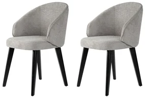 Set de scaune de sufragerie Bentley Grey and Black, 2 buc.