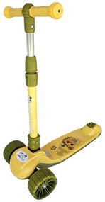 Trotineta copii cu roti luminoase din silicon NOVOKIDS™ Mini Scooter 8150, Cu melodii si lumini, 3 roti, Pliabila, Maner reglabil pe inaltime, Maxim