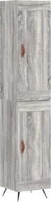vidaXL Dulap înalt, gri sonoma, 34,5x34x180 cm, lemn prelucrat
