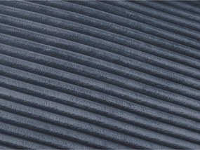 Canapea albastru-închis pentru dormitul zilnic/extensibilă cu tapițerie din catifea reiată 220 cm Hugo – Bobochic Paris