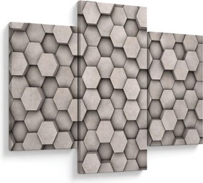 Tablou - Hexagoane design beton (90x60 cm)
