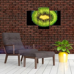 Tablou - detailu cu kiwi în apă (90x60 cm)