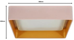 Brilagi-LED Corp de iluminat dimabil VELVET SQUARE LED/36W/230V Wi-Fi Tuya + telecomandă, roz