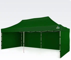 Cort de vânzăre 3x6m - cu 3 pereți - Verde