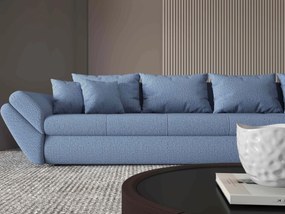 Colțar extensibil dumonde cu ladă de depozitare si sezut confortabil din spuma high-density, Loana XL Enjoy Albastru II 335x185 cm