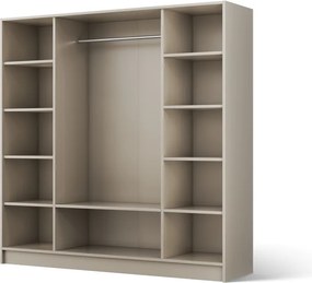 Dulap Palladio cu uși batante – 4 uși – 200x51x200 cm – Cașmir – Varianta 1