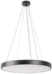 Lustra suspendata LED CCT si telecomanda Tesia 60cm, negru