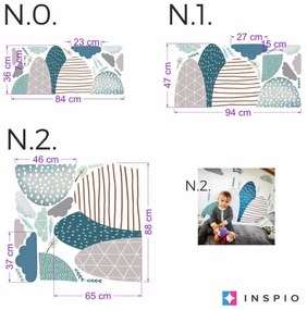 INSPIO Autocolante pentru perete - Dealuri și nori