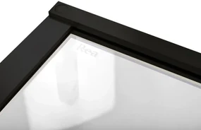 Cabina dus Hugo Double negru 80x80 cm