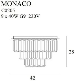 Plafoniera aurie Monaco -C0205