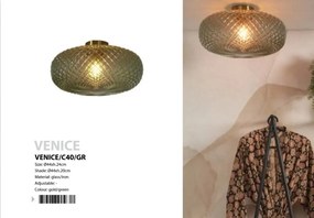 Plafoniera moderna design decorativ Venice auriu/verde