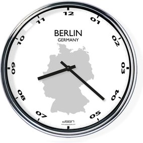 Ceas de birou (deschis sau întunecat) - Berlin / Germania, diametru 32 cm | DSGN, Výběr barev Tmavé