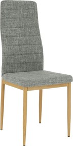 Scaun COLETA NOVA, gri deschis/fag, textil/metal, 41x49x96 cm