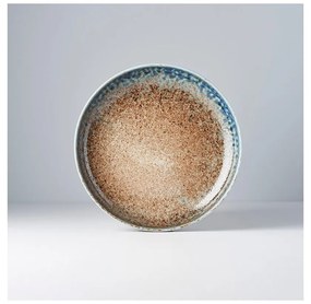 Farfurie din ceramică cu margine înaltă MIJ Earth &amp; Sky, ø 22 cm, bej - albastru