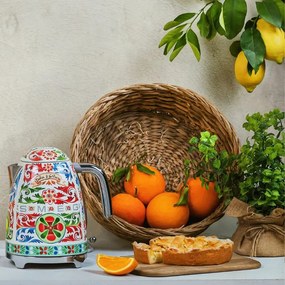 Cana electrica SMEG Dolce & Gabbana KLF03DGEU, 2400 W, 1,7 l, Baza rotativa la 360°, Finisaj lucios, Multicolor