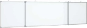 vidaXL Tablă magnetică pliabilă, alb, 160x40x1,7 cm, aluminiu
