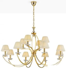 Candelabru cristal Swarovski elegant de lux Avala 12L 24K gold plated