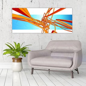 Tablou - Linii împletite, abstracție (120x50 cm)