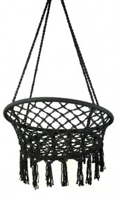 Leagan copii si bebelusi pentru interior si exterior Novokids™ Round Textile Swing, Suspendabil, 0+ ani, Pozitie somn, Maxim 120 kg, Pentru casa si