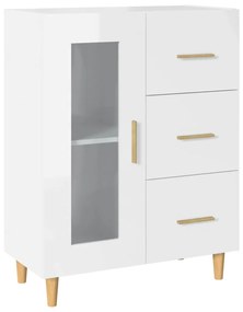 812210 vidaXL Dulap, alb extralucios, 69,5x34x90 cm, lemn compozit