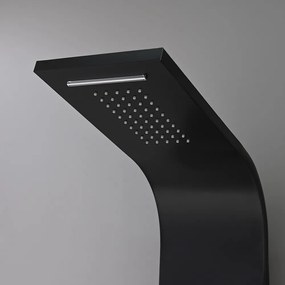 Panou de duș cu hidromasaj Alegro Black, oțel inoxidabil