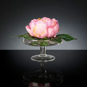 Aranjament floral mic decor festiv design LUX ALZATA PEONY PINK