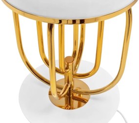 Veioza, Lampa decorativa BOTEGA alb/ auriu