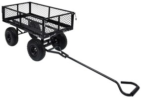 vidaXL Cărucior manual de grădină, negru, 250 kg