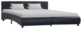 285454 vidaXL Cadru de pat, negru, 160 x 200 cm, piele artificială